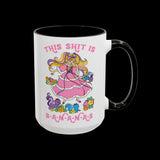 This Shit is Bananas Lady Lovely Locks Cute Retro Mug