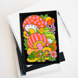 Retro 70s Mod Mushroom Hardcover Notebook