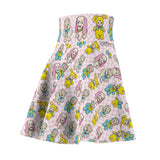 Cute Retro Rushton Rubber Face Toys Skater Skirt