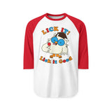 Lick It Good Mr. Owl Retro Raglan Baseball Shirt