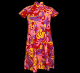 Psychedelic 60s Girl's Vintage Dress