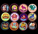 Groovy Retro Zodiac Patches