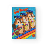 Cute Retro Busy Beavers Hardcover Notebook