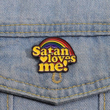 Satan Loves Me Lapel Pin