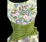 Vintage Formal Floral 1950's Dress