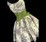 Vintage Formal Floral 1950's Dress