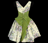 Vintage Formal Floral 1950's Dress