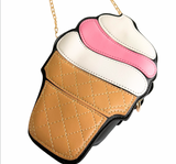 Ice Cream Cone Vegan Leather Purse