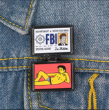 Fox Mulder FBI X-Files Simpsons Lapel Pin