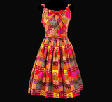Cute Cotton Patchwork Vintage 50's Dress