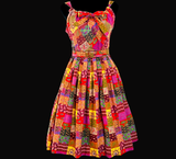 Cute Cotton Patchwork Vintage 50's Dress