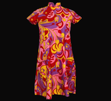 Psychedelic 60s Girl's Vintage Dress