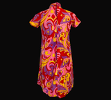 Psychedelic 60s Girl's Vintage Dress