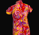 Psychedelic 60s Girl's Vintage Dress