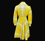 Cute Vintage 70s Plaid Shirtdress
