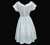 Vintage 50s Pale Blue Cotton Dress