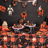 Retro Beistle Halloween Decorations - Witch, Skeleton and Black Cat Tissue Dancers