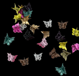 Retro 90s Metallic Butterfly Hair Clips