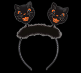 Retro Beistle Halloween Black Cat Bopper Headband