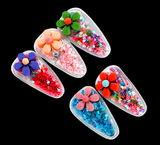 Colorful Glitter-Filled Hair Clips