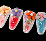 Colorful Glitter-Filled Hair Clips