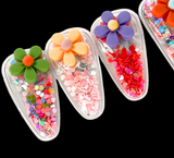 Colorful Glitter-Filled Hair Clips