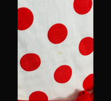 Vintage 80s Ruffled Red Polka Dot Dress