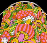 Retro 70s Groovy Garden Shower Curtain