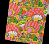 Retro 70's Mod Mushroom Cotton Tea Towel