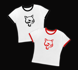 90's Winking Kitty Women's Ringer Tee