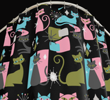 Mid-Century Kitties Shower Curtain