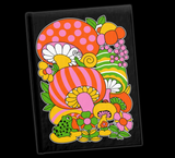 Retro 70s Mod Mushroom Hardcover Notebook