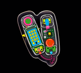 Clear Telephone Retro 90s Lapel Pin