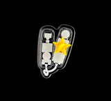 Clear Telephone Retro 90s Lapel Pin
