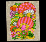 Groovy Garden Retro 70s Crushed Velvet Blanket