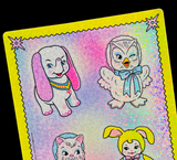 Retro Rushton Rubber Toys Sparkly Sticker Sheet
