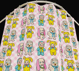 Cute Retro Kitschy Rubber Face Toys Shower Curtain