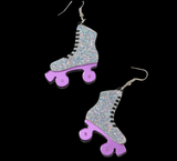 Retro Glitter Roller Skate Earrings