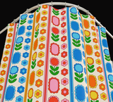 Flower Power Stripes Shower Curtain