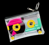 Retro Clear Cassette Tape Coin Pouch