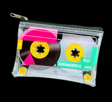 Retro Clear Cassette Tape Coin Pouch