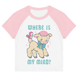Where is My Mind? - Cute Retro Women’s Raglan Baby Tee